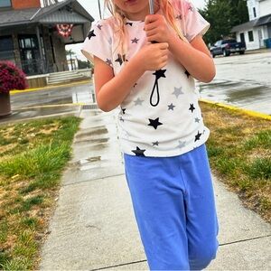 Size 5/6 Poof! Girls Short Sleeve Star Top